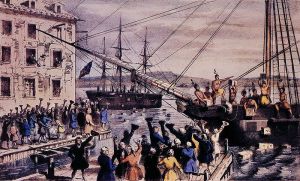 The Destruction of Tea at Boston Harbor