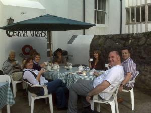 Folks Enjoying Devonshire Cream Tea Folks Enjoying Devonshire Cream Tea