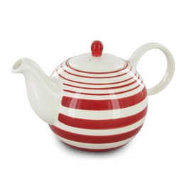 Red-and-white teapot from the Stripes Tea for Two set