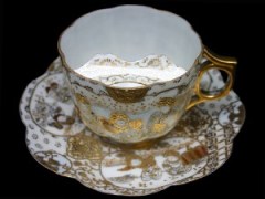 A particularly fine example: Japanese Fine Porcelain Moustache Cup A particularly fine example: Japanese Fine Porcelain Moustache Cup
