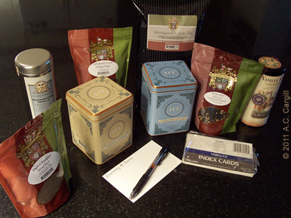 Time to set up a tea log — no iPhone, so I have to do it the hard way!