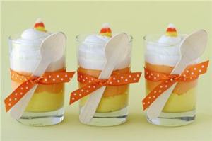 Candy Corn Cheesecake Mousse