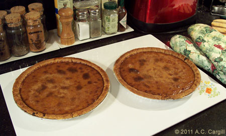 Pumpkin Pies cooling Pumpkin Pies cooling