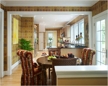A kitchen design that evokes the colors of teas!