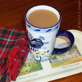 A nice tall mug and a plaid scarf get me in the mood for those Scottish Games! A nice tall mug and a plaid scarf get me in the mood for those Scottish Games!