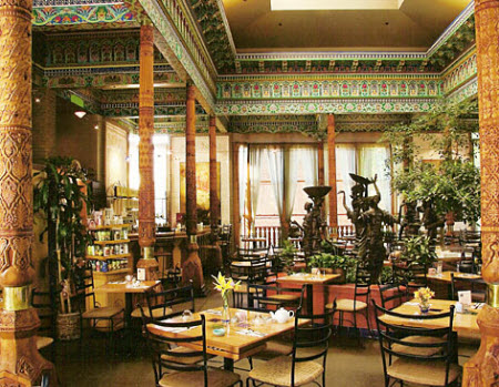 Interior of Boulder Dushanbe Tea House. At the centre is the Fountain of the Seven Beauties Interior of Boulder Dushanbe Tea House. At the centre is the Fountain of the Seven Beauties