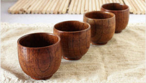 4pcs small size water tea coffee wooden cups eco & nature green life 4pcs small size water tea coffee wooden cups eco & nature green life
