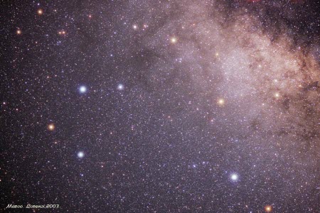 A photo taken by Marco Lorenzi in 2003 of the Teapot Constellation