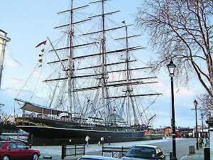 Cutty Sark in dock, Greenwich - January 2005