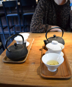 Our oolong teas were served in elegant gaiwans Our oolong teas were served in elegant gaiwans