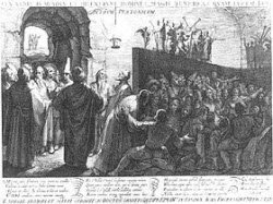 Plato's Allegory of the Cave by Jan Saenredam, according to Cornelis van Haarlem, 1604, Albertina, Vienna.