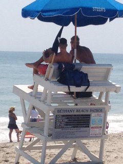 Lifeguards at Bethany Beach Delaware (photo posted on Facebook and taken by Shelley Jacobs Rodner)