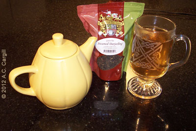 Steamed Darjeeling green tea is golden in the cup. (Photo source: A.C. Cargill, all rights reserved) Steamed Darjeeling green tea is golden in the cup. (Photo source: A.C. Cargill, all rights reserved)