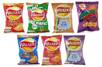 Walker's Crisps — letting the snacking commence. Crunch! Walker's Crisps — letting the snacking commence. Crunch!