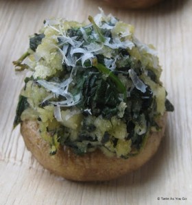Spinach-Stuffed Mushrooms (Photo source: Tasteasyougo.com, used with permission) Spinach-Stuffed Mushrooms (Photo source: Tasteasyougo.com, used with permission)