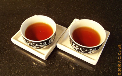 His and Hers sipper cups. Take a sniff first! (Photo source: A.C. Cargill, all rights reserved)