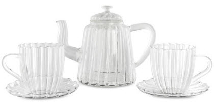 Why have just a glass mug when you can have a whole tea set? (Photo source: The English Tea Store)