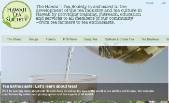 Hawaii Tea Society (Photo source: screen capture from site)