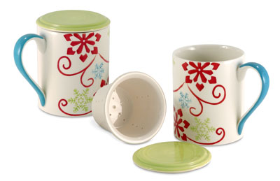 Snowflakes Tea Infuser Mug (Photo source: The English Tea Store) Snowflakes Tea Infuser Mug (Photo source: The English Tea Store)