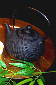 As a wise tea person reminded me recently, cast iron teapots can be put over direct flames to heat water and then used to steep the tea. (Photo source: A.C. Cargill, all rights reserved)