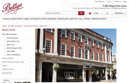 Bettys in York (Photo source: screen capture from site)