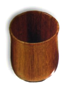 My lacquerware teacup with the elegant grain of the wood showing through. (Photo source: article author)