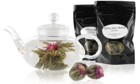 Flowering Tea Set with Choice of 2 Flowering Teas(Photo source: The English Tea Store)