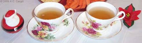 Fancy teacups aren’t necessary, but they sure help! (Photo source: A.C. Cargill, all rights reserved)