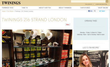 Twinings London Tea Room (Photo source: screen capture from site)