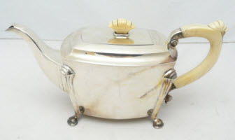 Sheffield Silver and Ivory Teapot (Photo source: screen capture from site)
