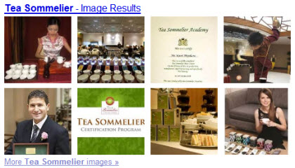 Just a few of the hits that pop up in an online search for “tea sommelier” (Photo source: screen capture from site)