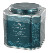 When the tin of a tea such as this Harney and Sons Tea Earl Grey Imperial is empty, you can use it to store other teas. (Photo source: The English Tea Store)