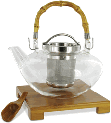 Glass Teapot - Zen Style - see what you're drinking! (ETS image)