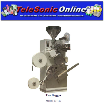 Yes, those little teabags are made on a machine like this. (screen capture from site)
