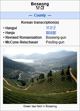 Boseong County, Korea (screen capture from site)