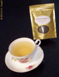 Bohemian Raspberry – the tea flavor is enhanced with natural raspberry. (Photo by A.C. Cargill, all rights reserved)