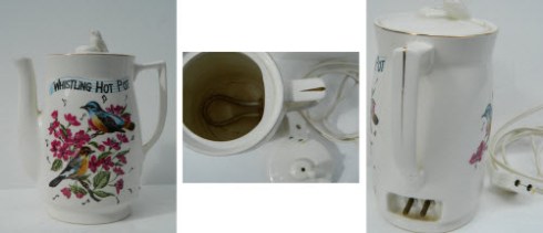 Vintage Ceramic Electric Whistling Hot Pot