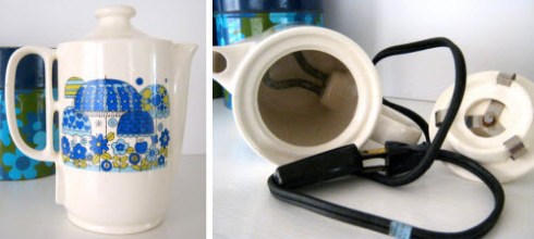 Vintage Maruka Minamiyama Seitosho Japan Ceramic Electric Teapot