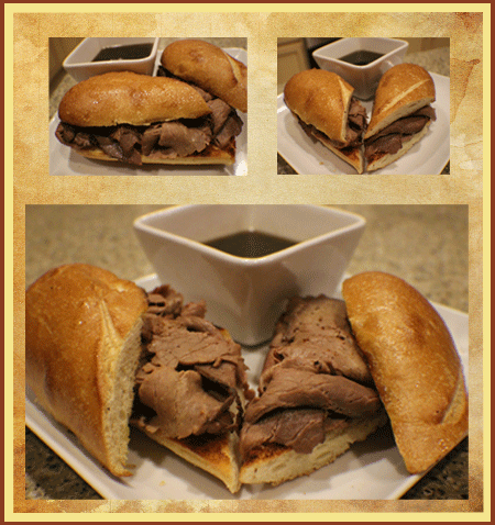 French Dip with Tea Au Jus (photo by Janet Sanchez, all rights reserved)
