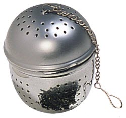 A 2-piece tea ball with holes too large for dust form teas. (Stock image)