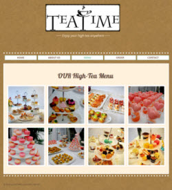 Tea Time, a tea party catering company in Hong Kong (Screen capture from site)