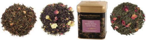 Left to right: Cinnamon Sibu, French Blend, China Rose Petal, Sencha Kyoto Cherry Rose Festival (ETS image)