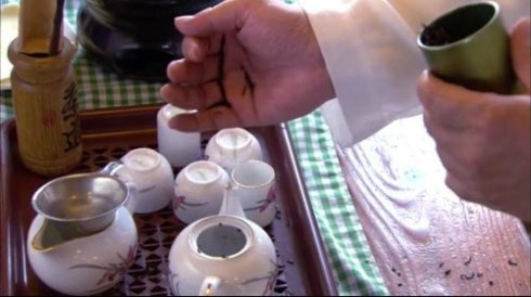 Miss Tea Delight using hands for tea (photo used with permission, all rights reserved)