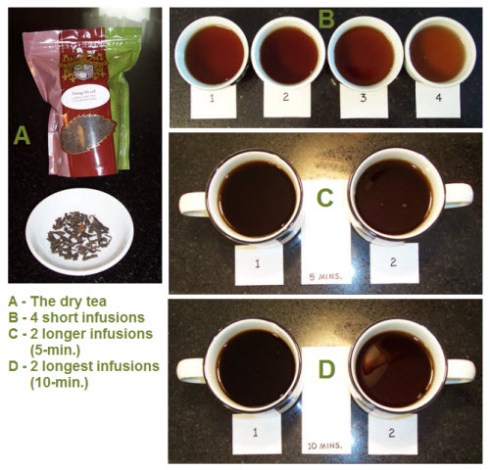 Don’t let the dark color fool you. The tea has no bitterness or astringency and can be drank as is or with sweetener – even milk! (Photos by A.C. Cargill, all rights reserved)