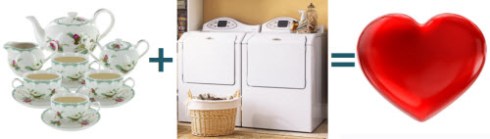 Tea plus laundry is a perfect match! (ETS image+vendor image+stock image)