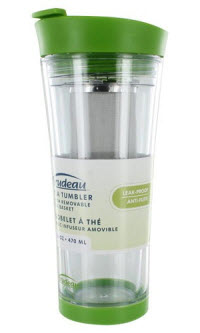 Trudeaus Tea Mendous Travel Tea Tumbler with Infuser - 16oz – Green (ETS image)