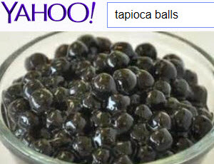 Bobas in tea – the real source of the name “bubble tea”? (From Yahoo! Images)