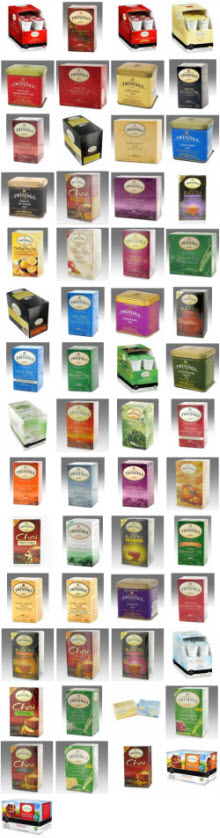 Our line-up of Twinings Teas (ETS image)