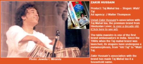 Celebrity endorsements are common worldwide. (Screen capture from site)