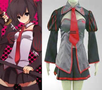 Vocaloid Zatsune Miku Cosplay Asian Anime Costume (screen capture from site)